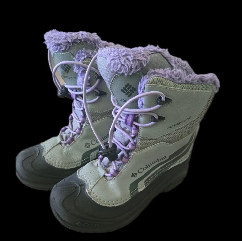 Columbia Bugaboot Plus‎ IV Omni-Heat Boots Purple Youth Girls Size 4
